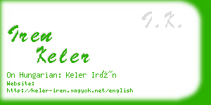 iren keler business card